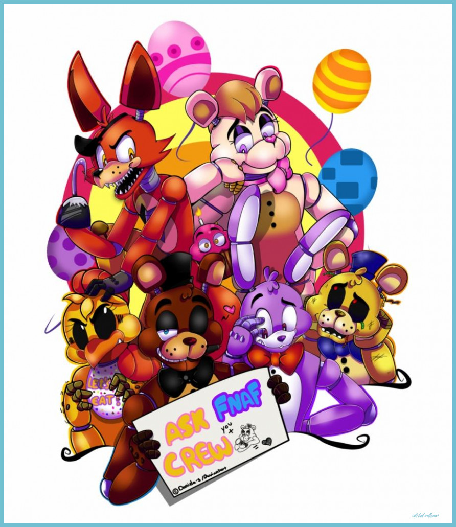 Personaggi FNAF cartoon colorati, 892x1031 Verticale, Mobile