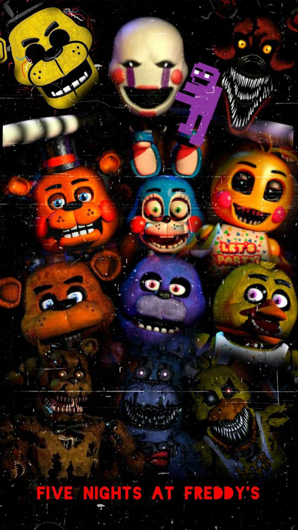 Five Nights at Freddy's personaggi, 960x1707 Verticale, Telefono