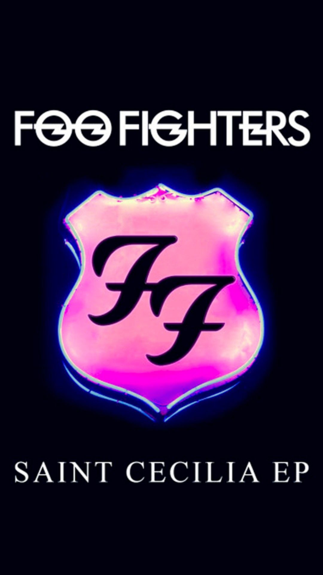 Logo Foo Fighters, scudo rosa, 1080x1920 Full HD Verticale, Samsung Galaxy