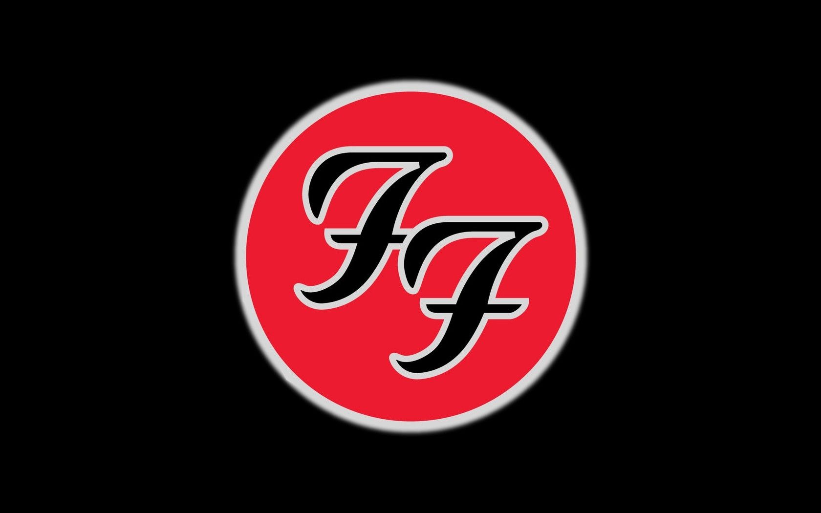 Logo Foo Fighters cerchio rosso, 1680x1050 900p, PC