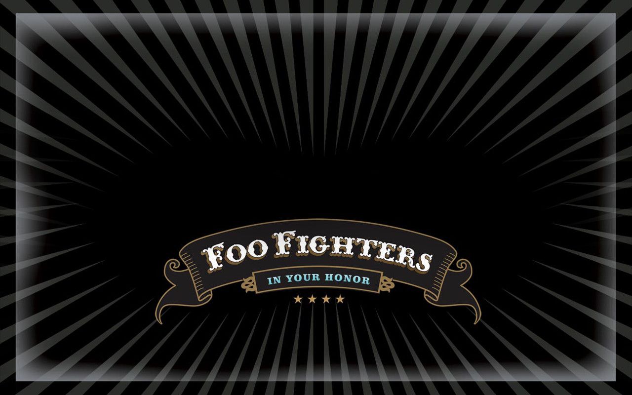 Logo Foo Fighters banner nero, 1280x800 HD, Desktop