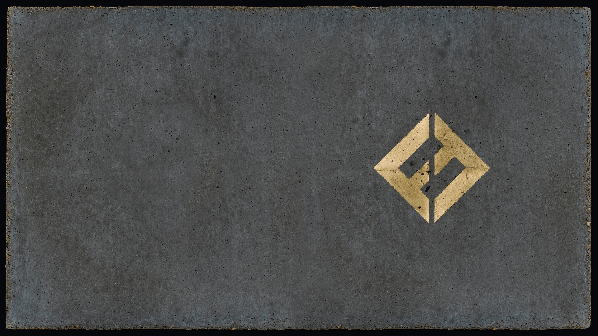 Logo dorato Foo Fighters cemento, Dave Grohl, 1920x1080 Full HD 1080p, Desktop