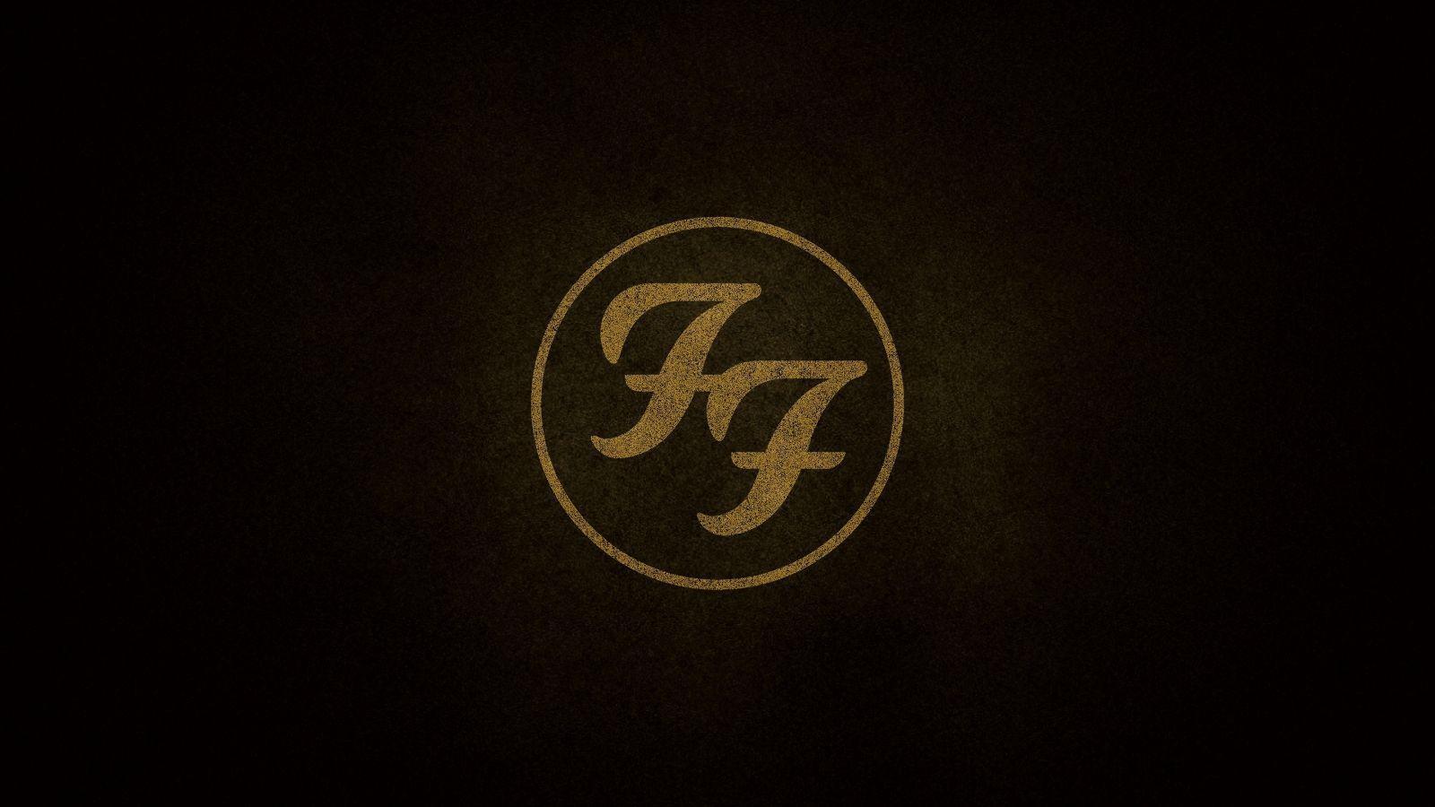 Logo Foo Fighters dorato, 1600x900 HD Ready, PC Desktop