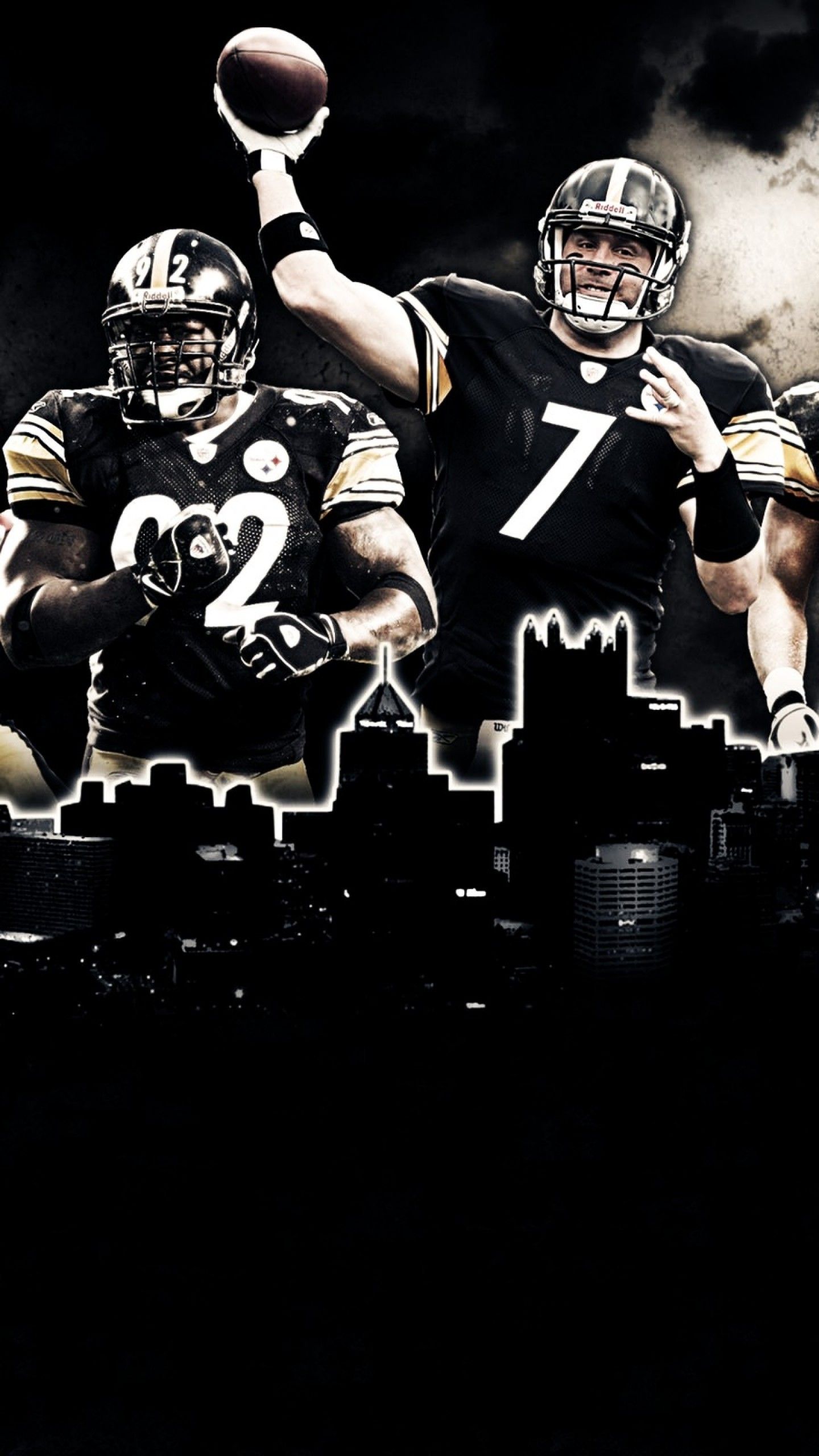 Giocatori Pittsburgh Steelers NFL, football americano, 1440x2560 Verticale, Telefono
