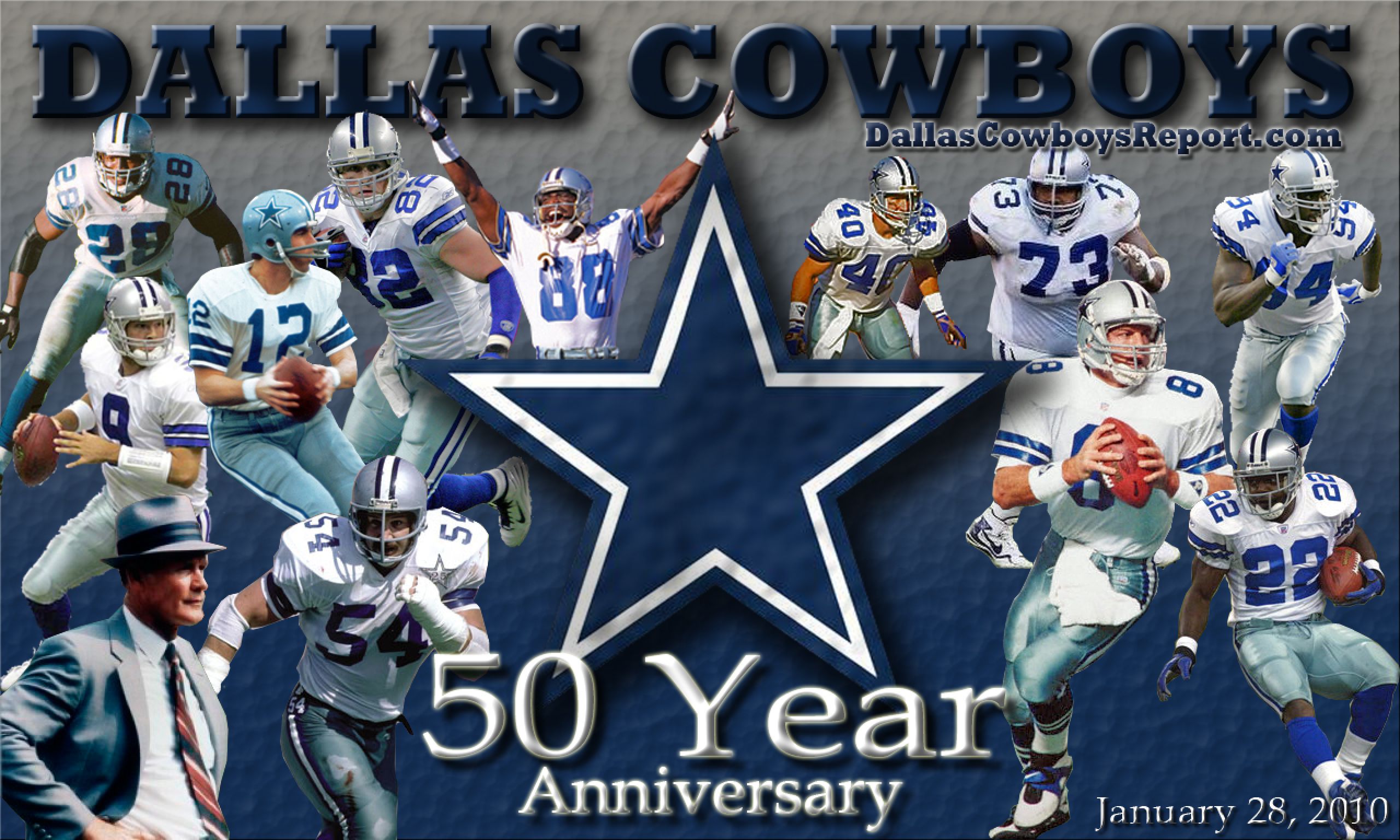 Dallas Cowboys 50 anni anniversario, NFL, 2560x1536 1440p, Desktop