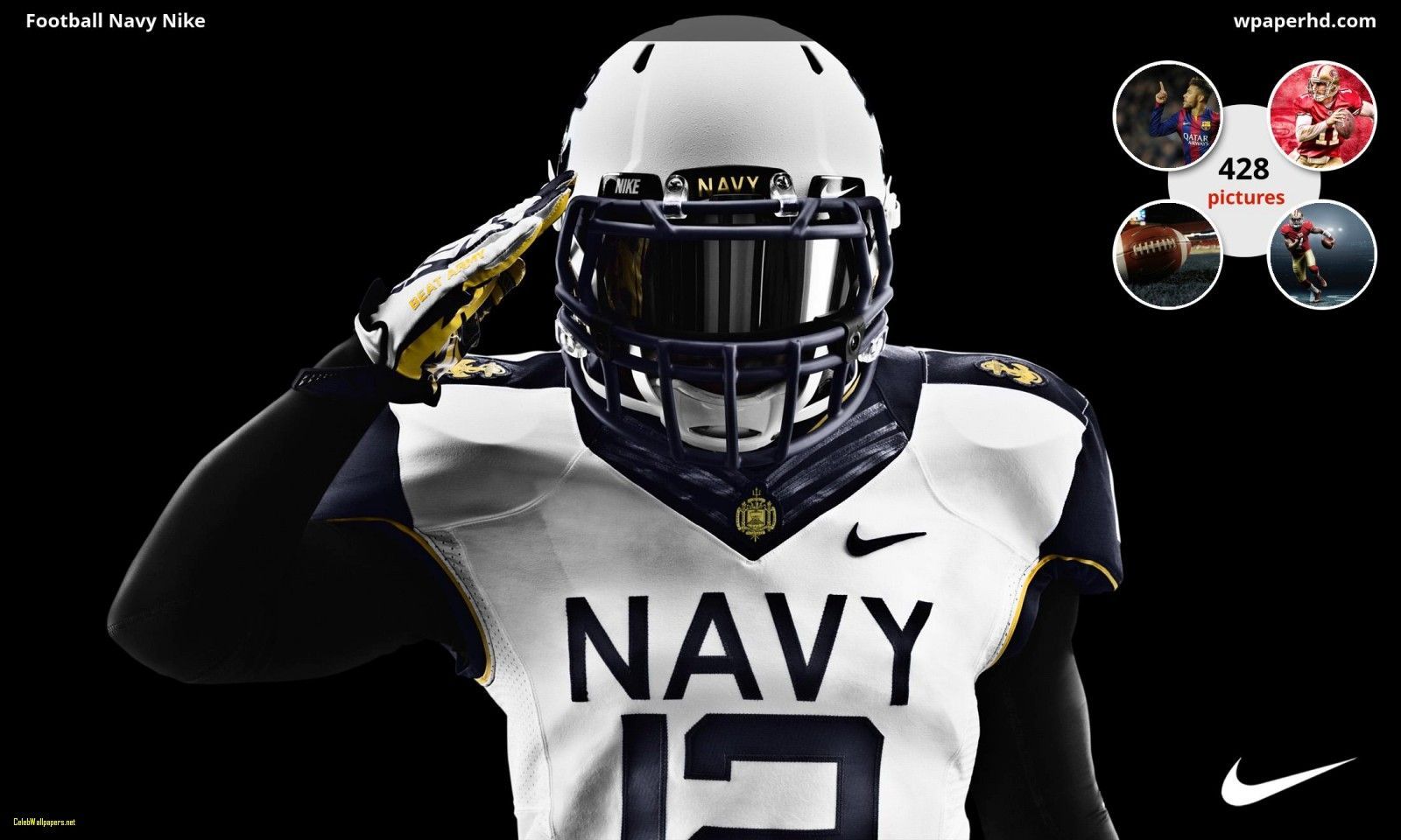 Casco Football Navy Nike, abbigliamento sportivo, 1600x960 HD, Desktop
