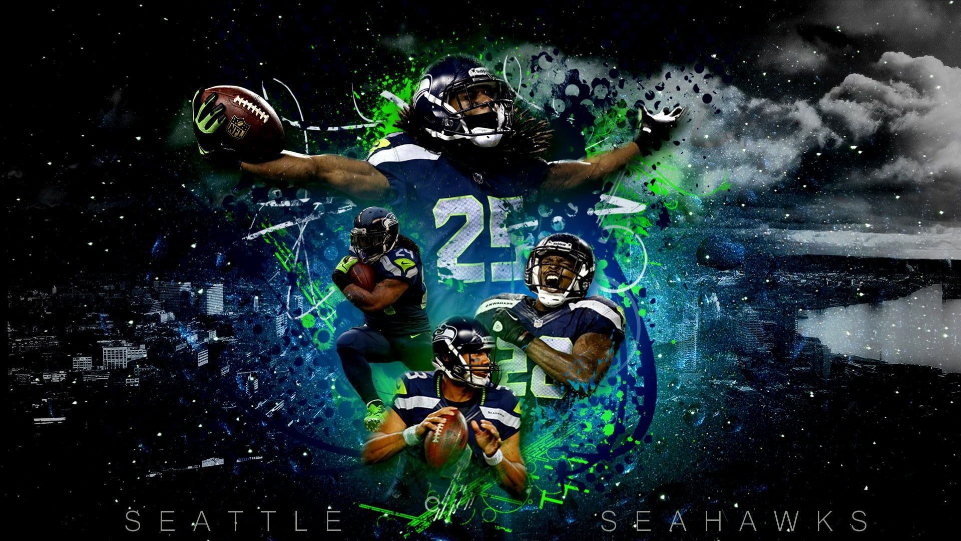 Poster Seattle Seahawks NFL, 1920x1080 Full HD 1080p, PC Desktop