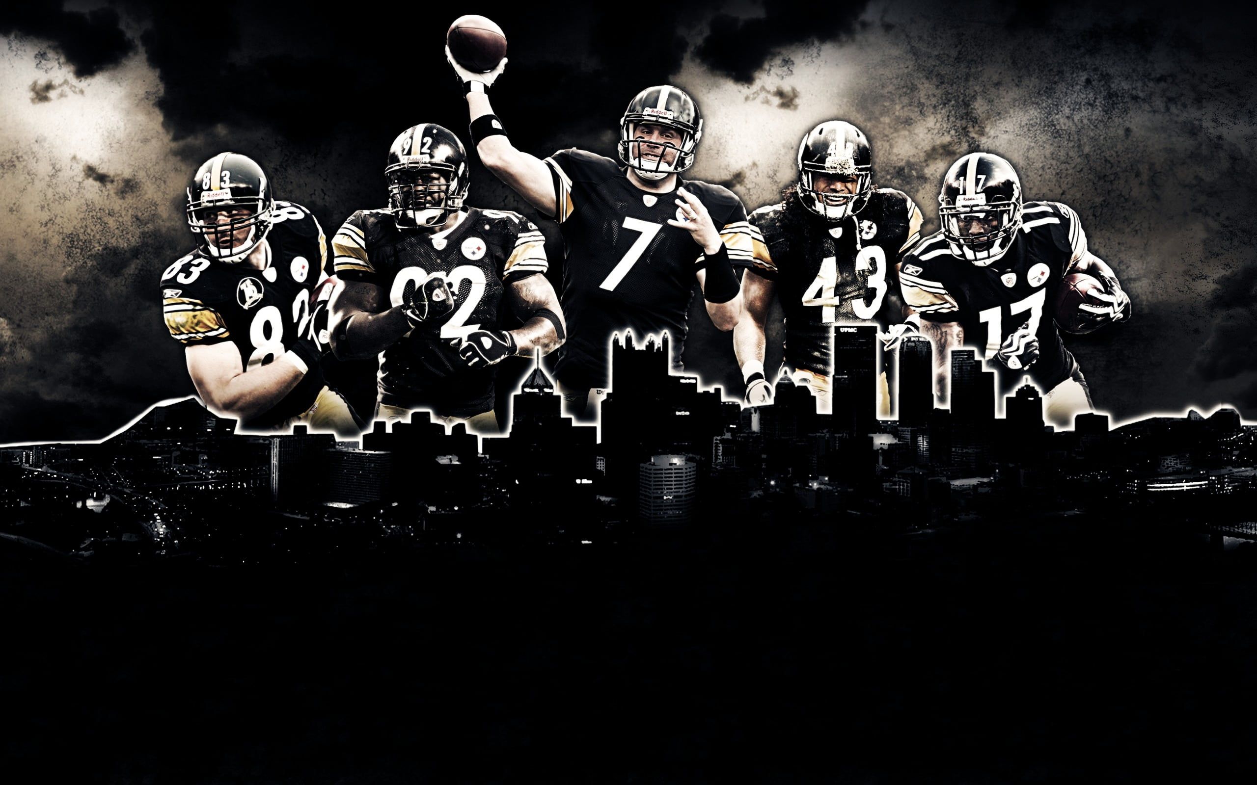 Giocatori Pittsburgh Steelers NFL, football americano, 2560x1600 2K+, Desktop
