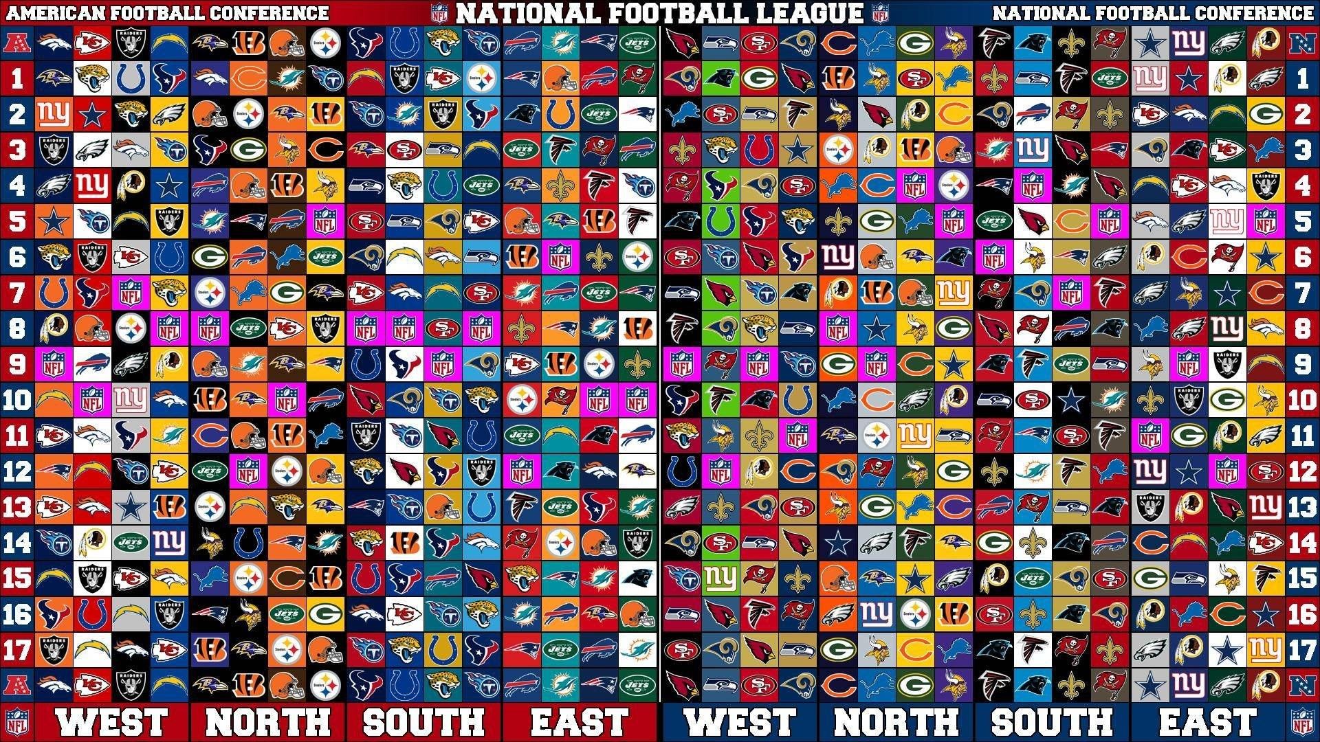 Loghi squadre NFL griglia, 1920x1080 Full HD 1080p, Laptop