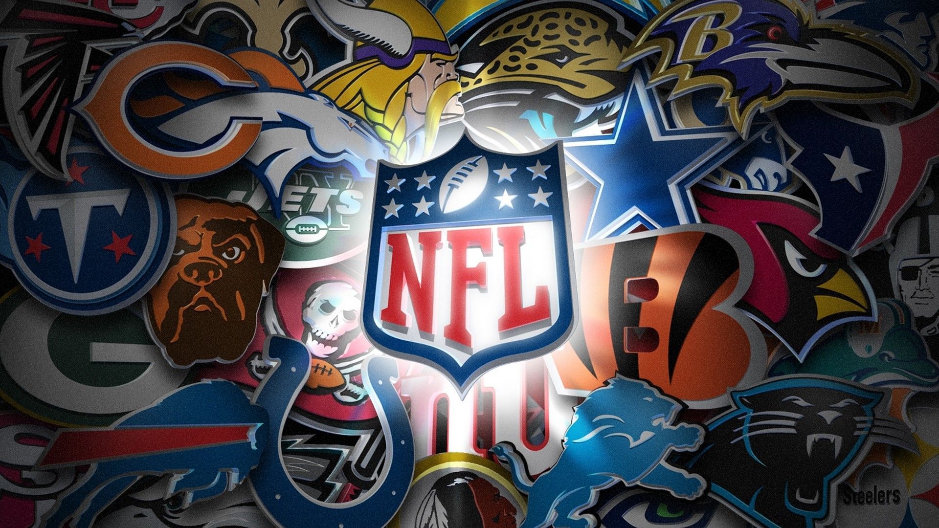 Loghi squadre NFL collage, 1920x1080 1080p, Desktop