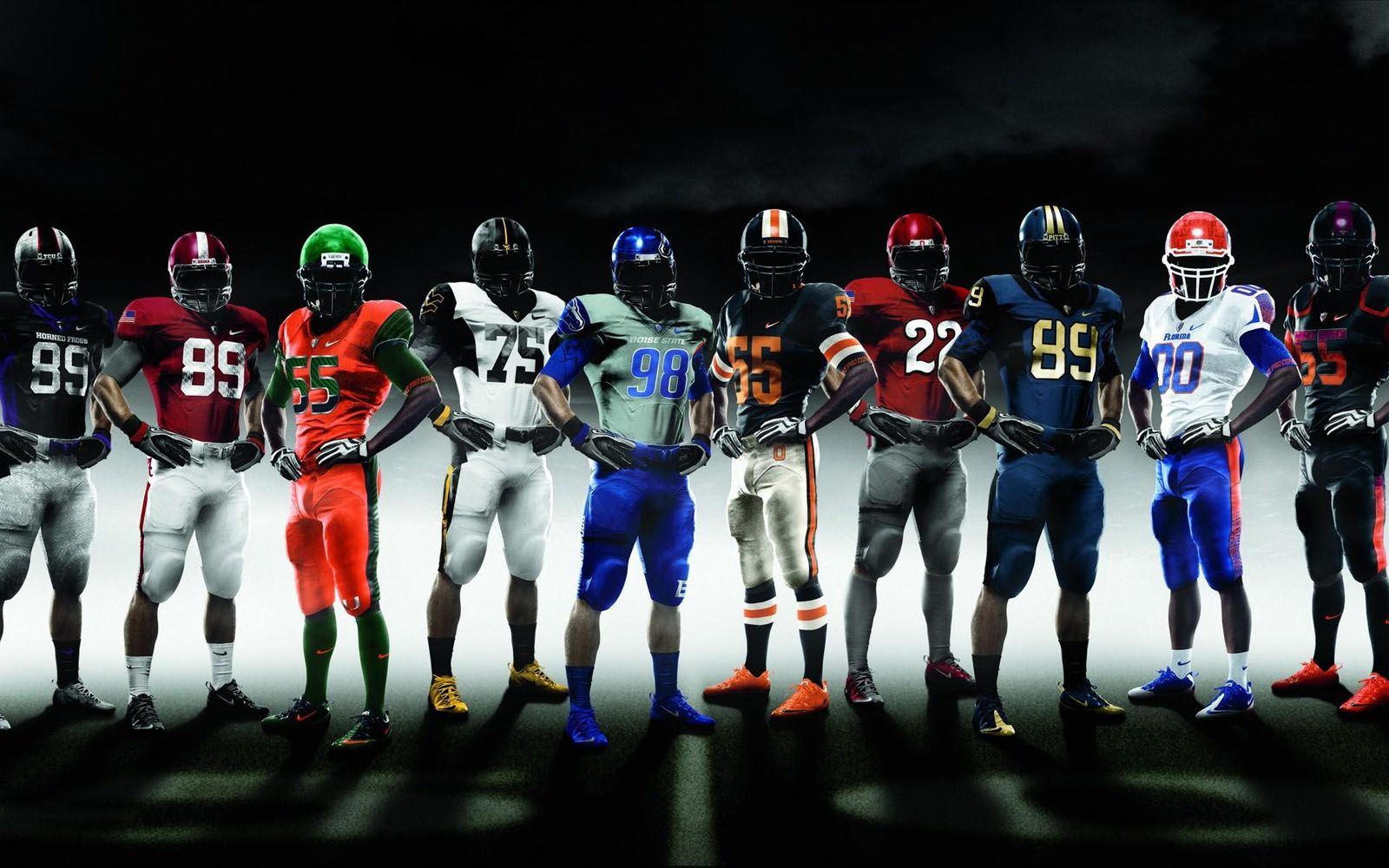 Giocatori football americano in fila, 1600x1000 HD, Laptop
