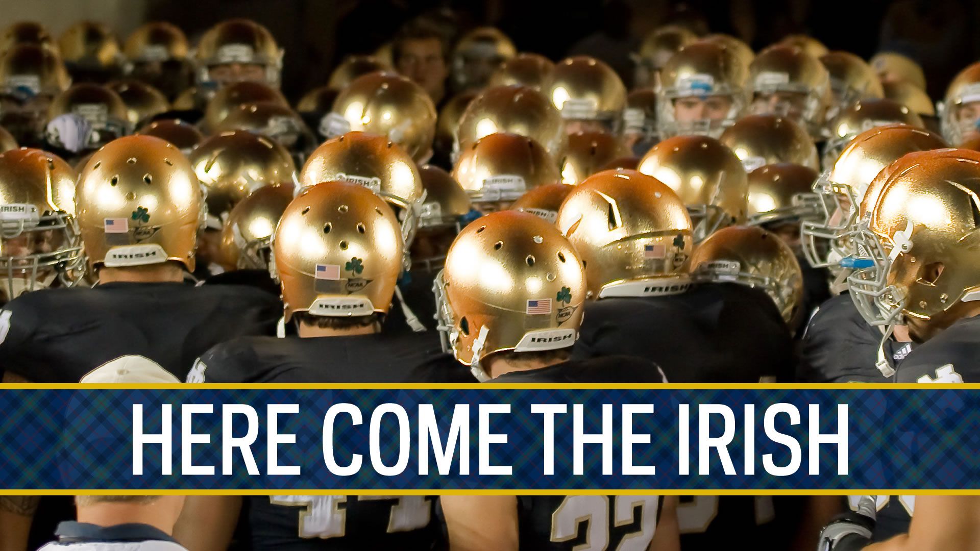 Caschi dorati football Notre Dame, Fighting Irish, 1920x1080 1080p, Laptop