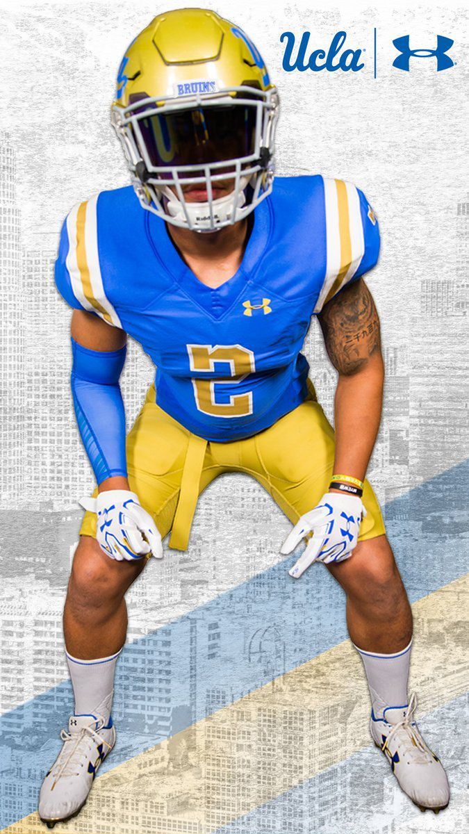 Giocatore football UCLA Under Armour, abbigliamento sportivo, 675x1200 Full HD Verticale, Smartphone