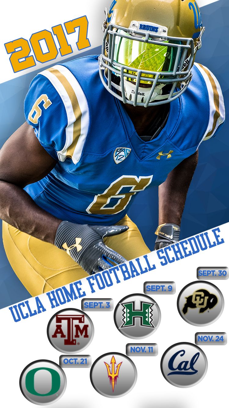 Giocatore football UCLA blu oro, UCLA Bruins, 750x1334 Verticale, Telefono