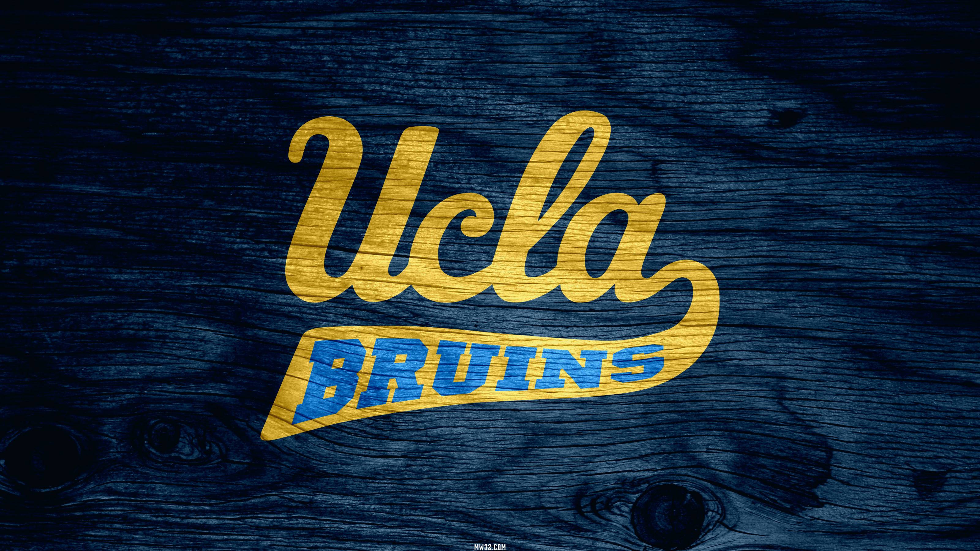 Logo UCLA Bruins legno blu, 3201x1800 2K+, Monitor Gaming