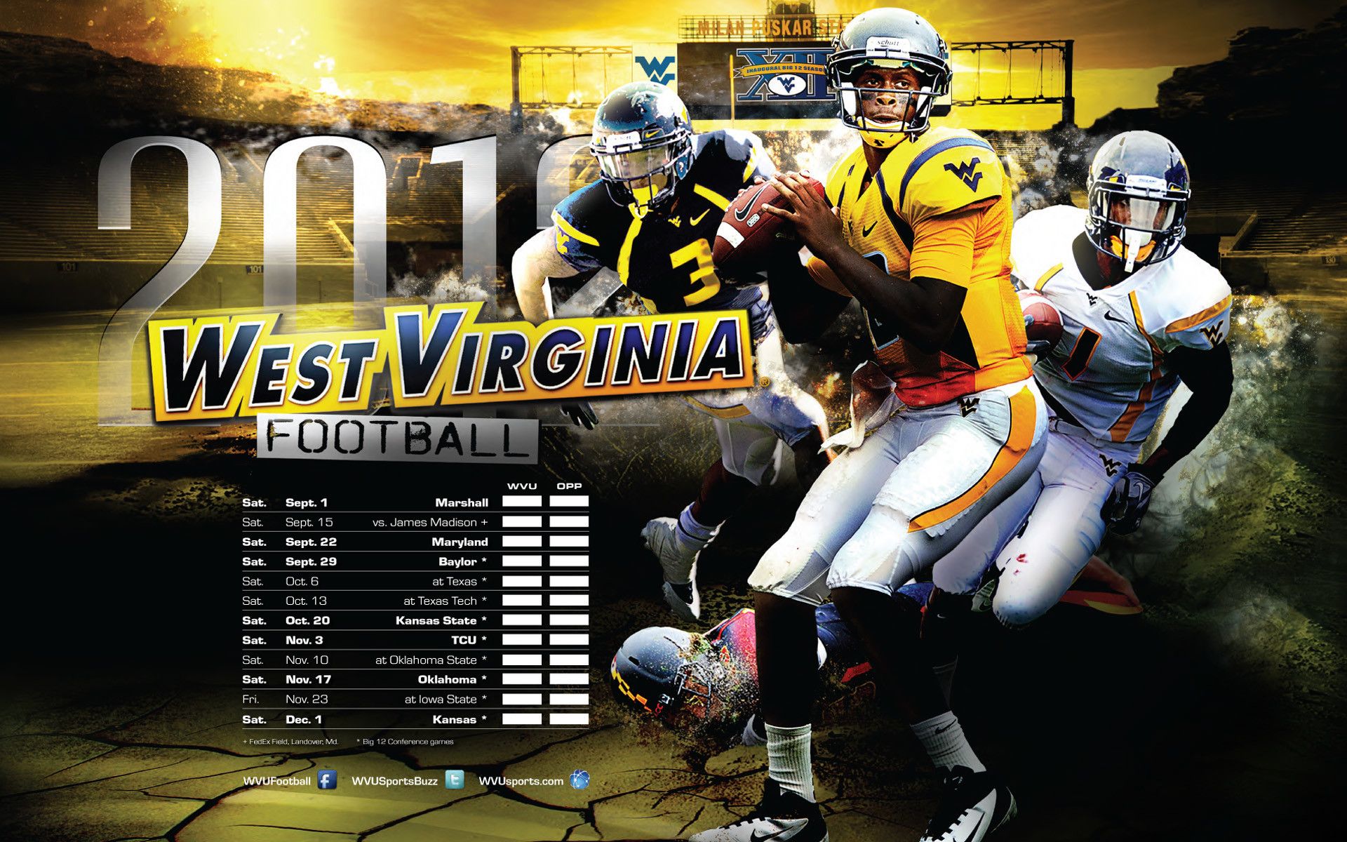 Stadio football West Virginia University, 1024x768 HD, Desktop