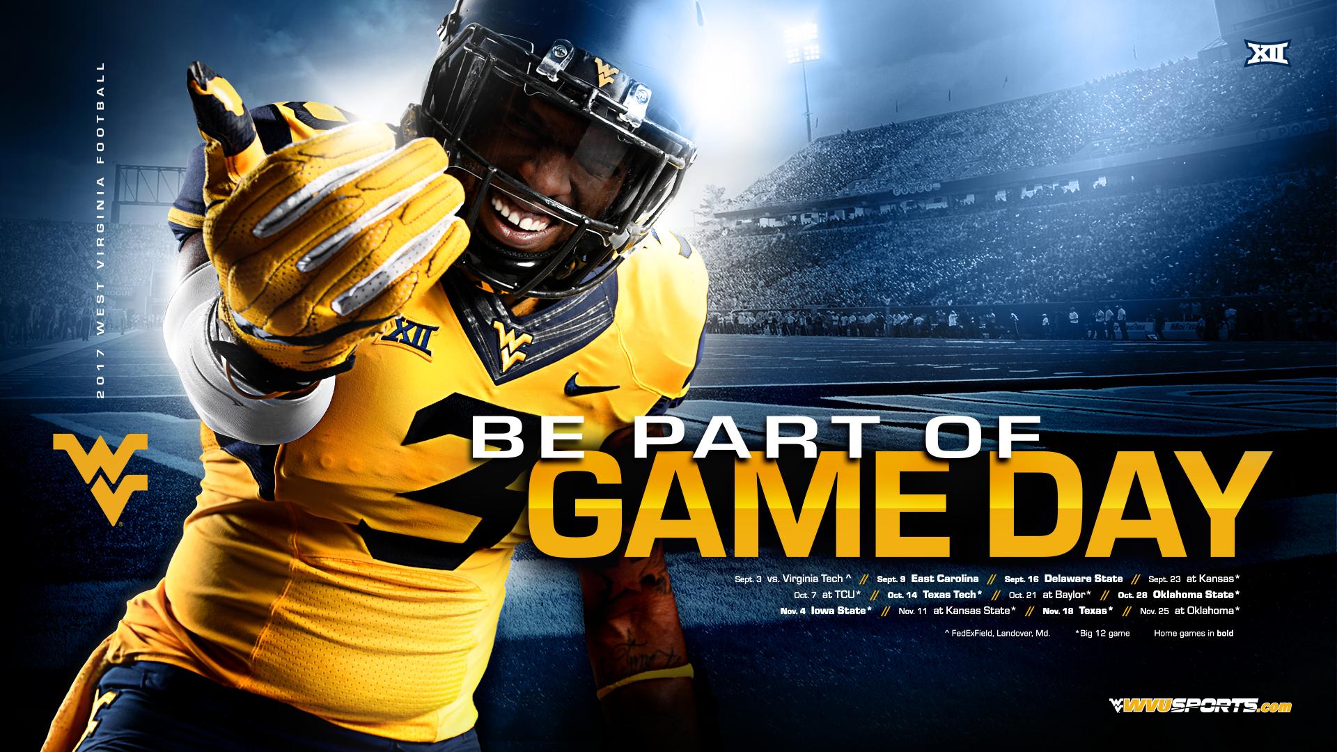 Giocatore football WVU Mountaineers, 1920x1080 Full HD 1080p, Desktop