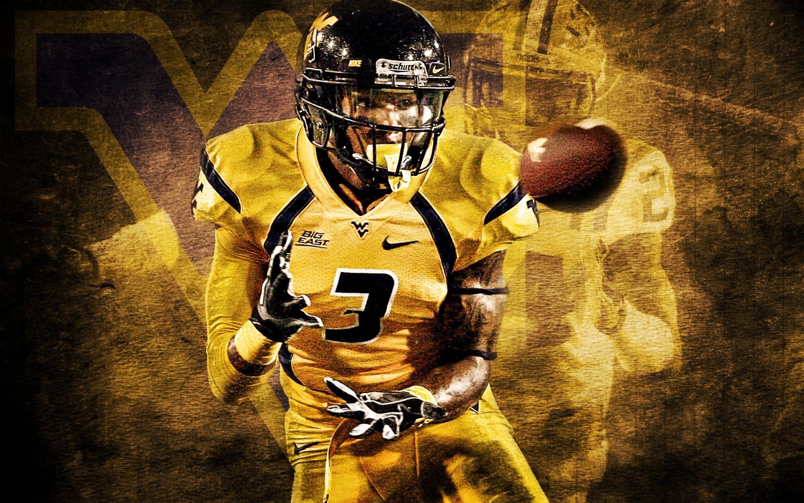 Stadio football West Virginia notturno, 1366x768 HD, Desktop