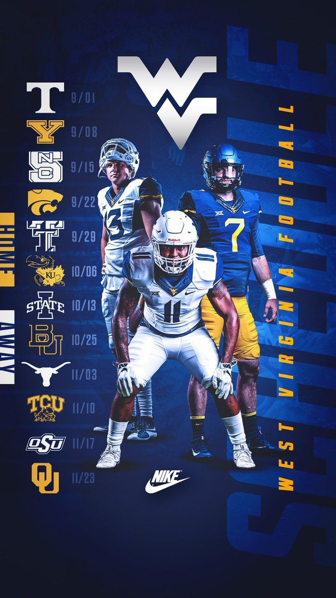 West Virginia Football giocatori blu, 675x1200 Verticale, Telefono