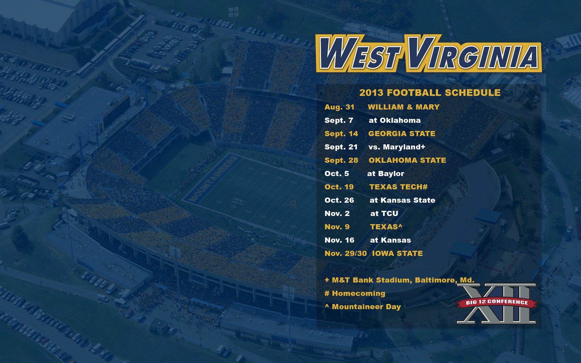 Squadra football WVU calendario, 1200x800 HD, PC