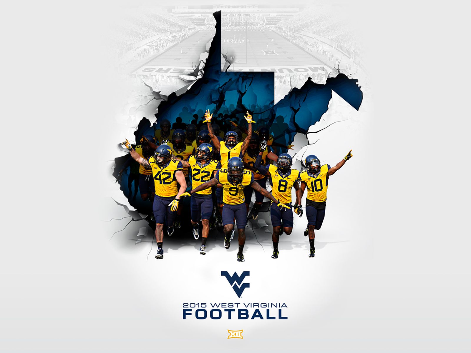 Logo WVU legno blu, 3201x1800 WQXGA, PC