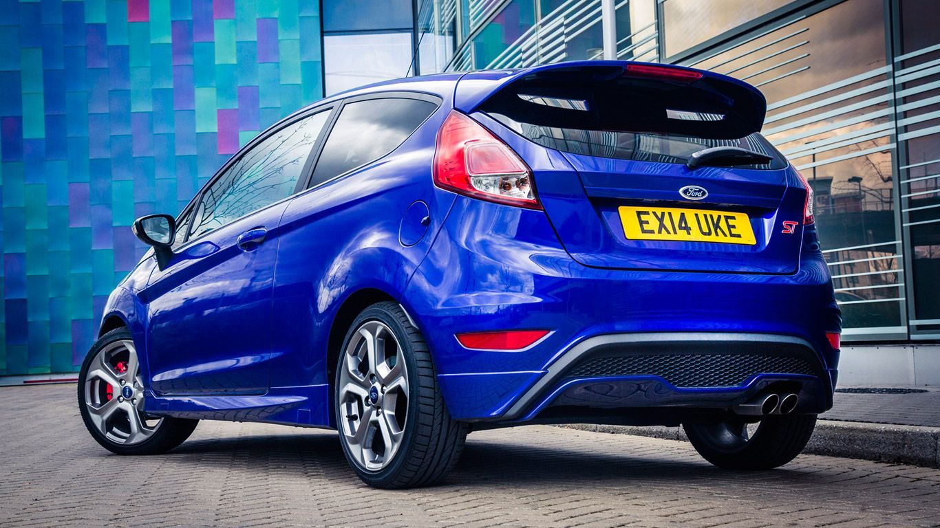 Ford Fiesta ST blu, 1366x768 HD, Desktop