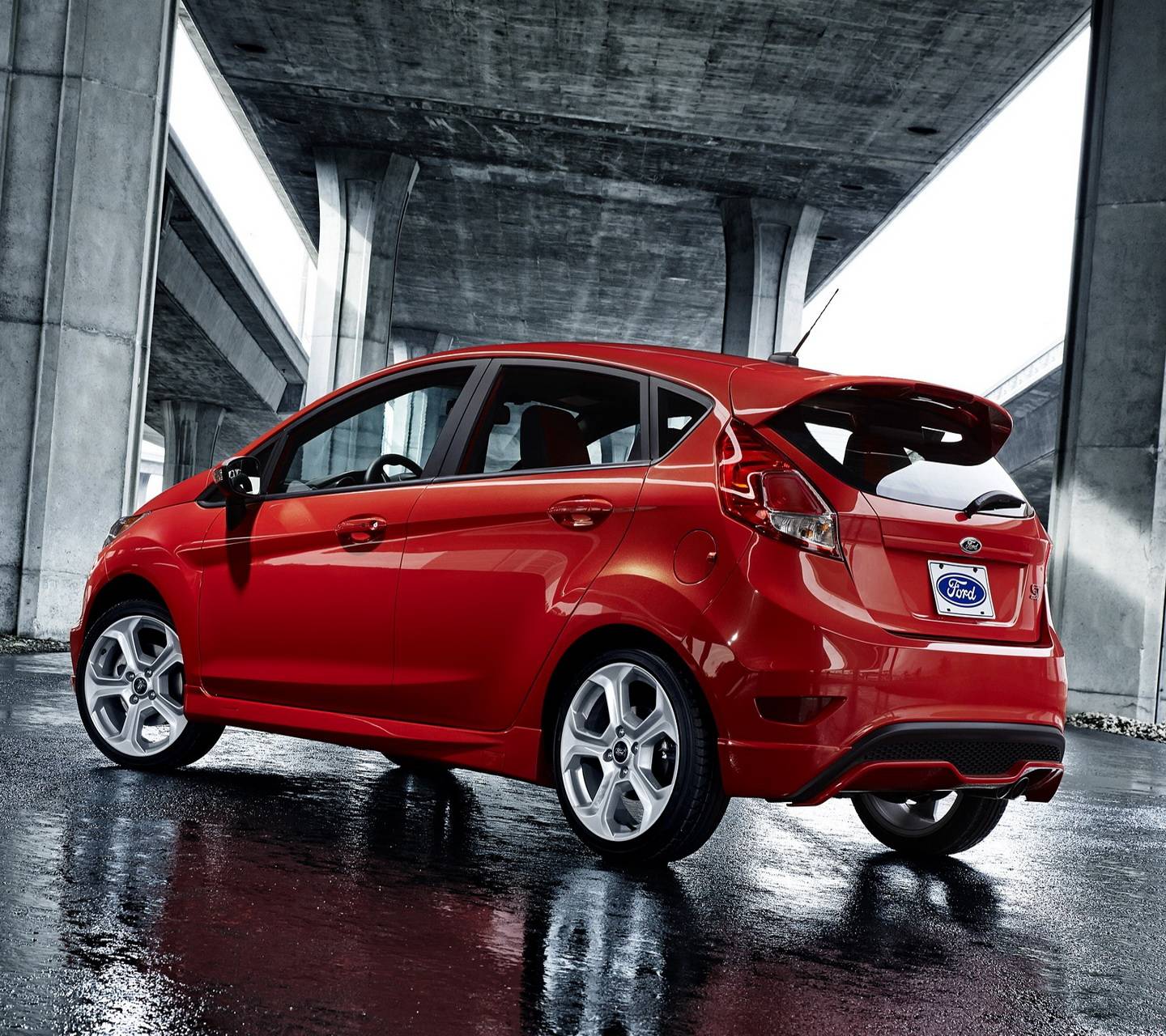 Ford Fiesta ST rossa, 1440x1280 HD, Desktop