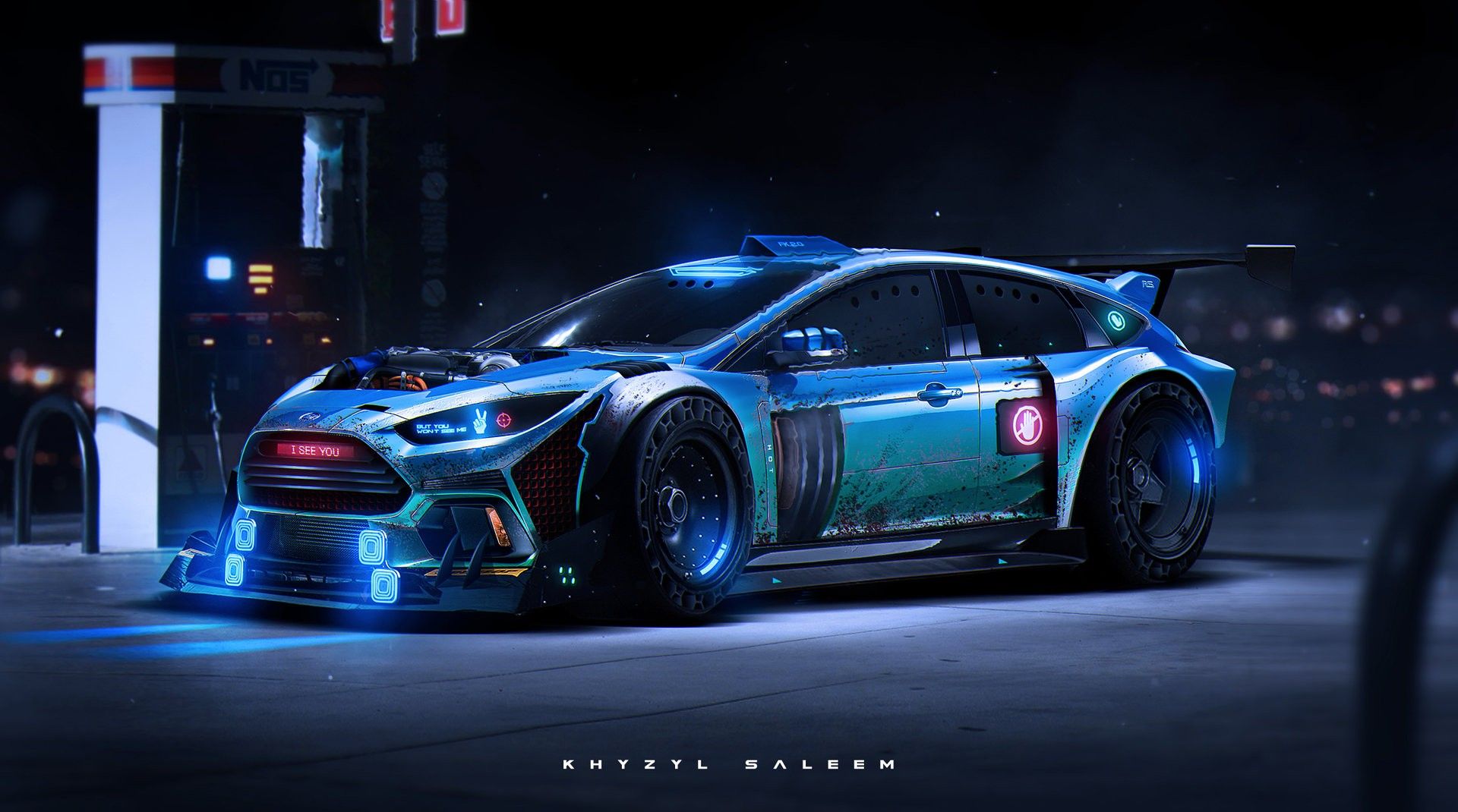 Ford Fiesta ST modificata blu, 1920x1070 Full HD, Desktop