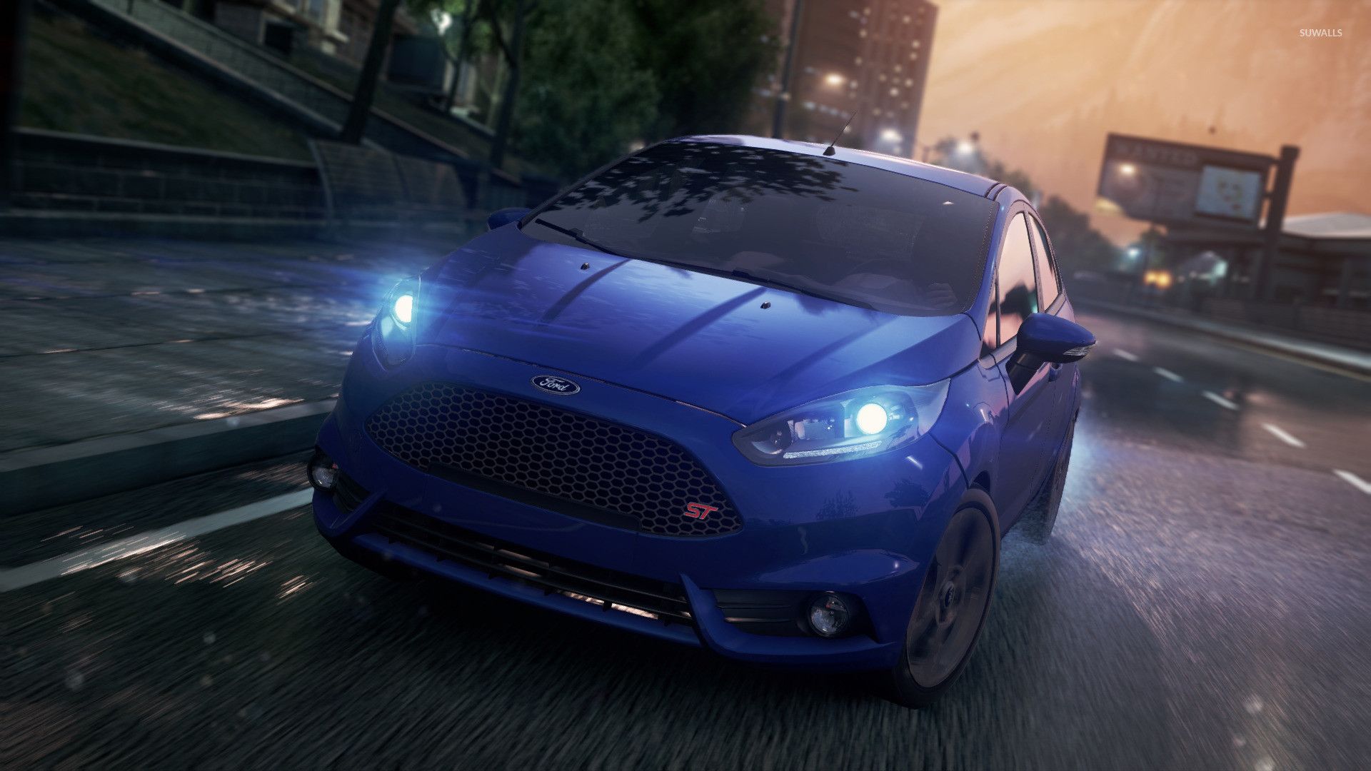 Ford Fiesta ST blu, 1920x1080 1080p, Desktop
