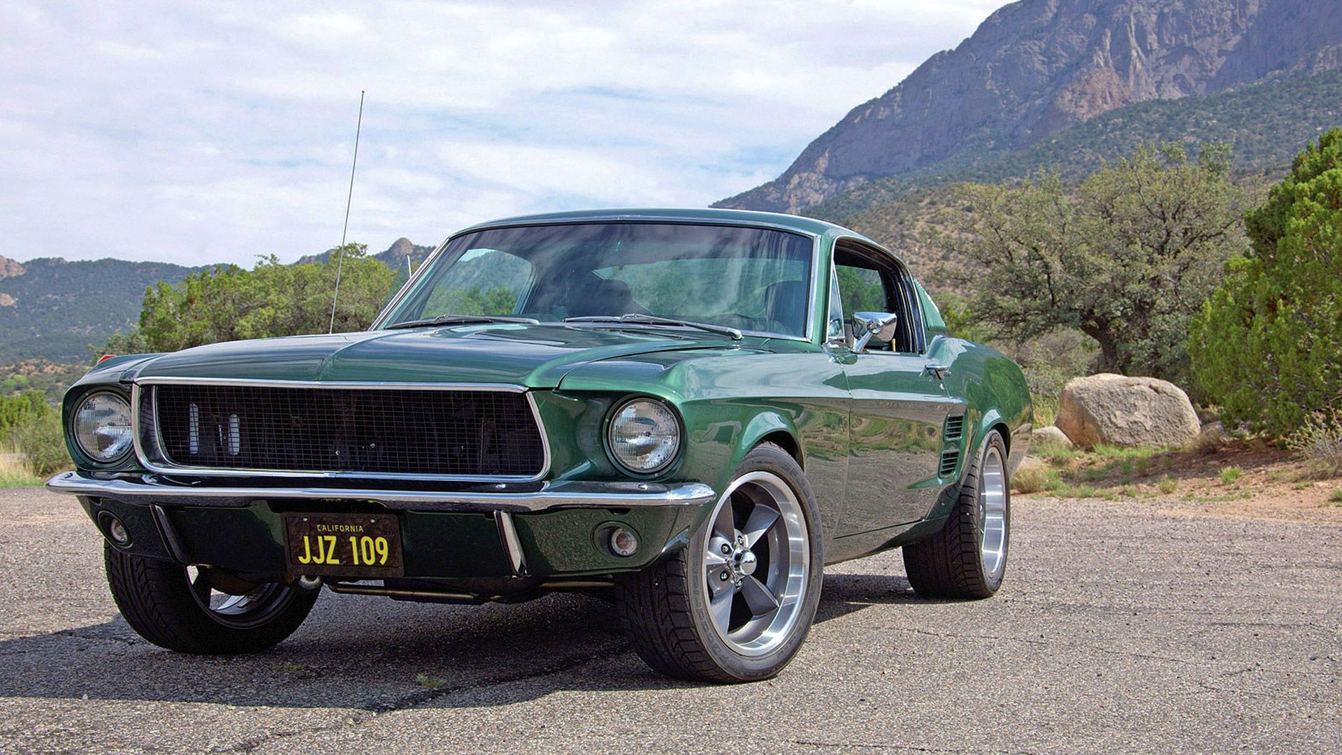 Ford Mustang 1968 verde, 1920x1080 Full HD, PC