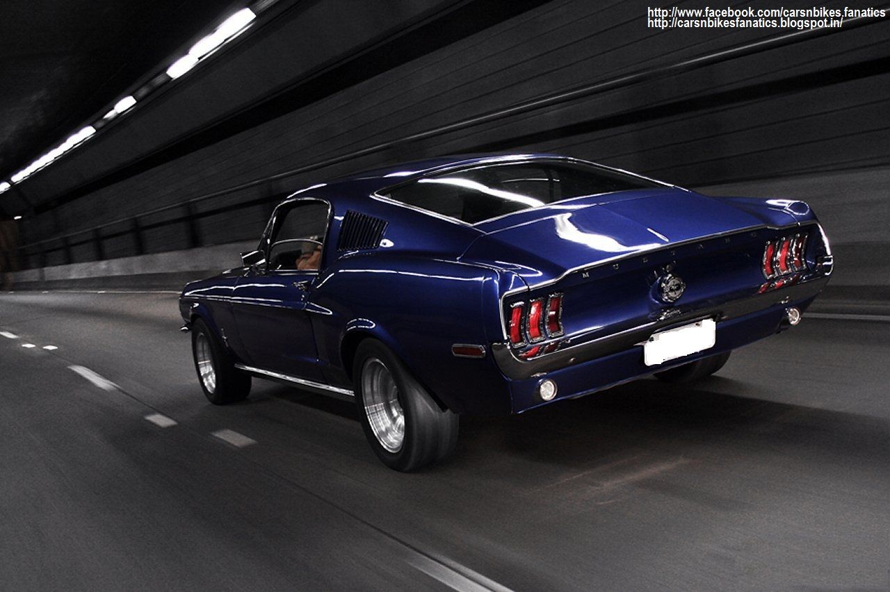 Ford Mustang blu in galleria, 1280x852 HD, Desktop