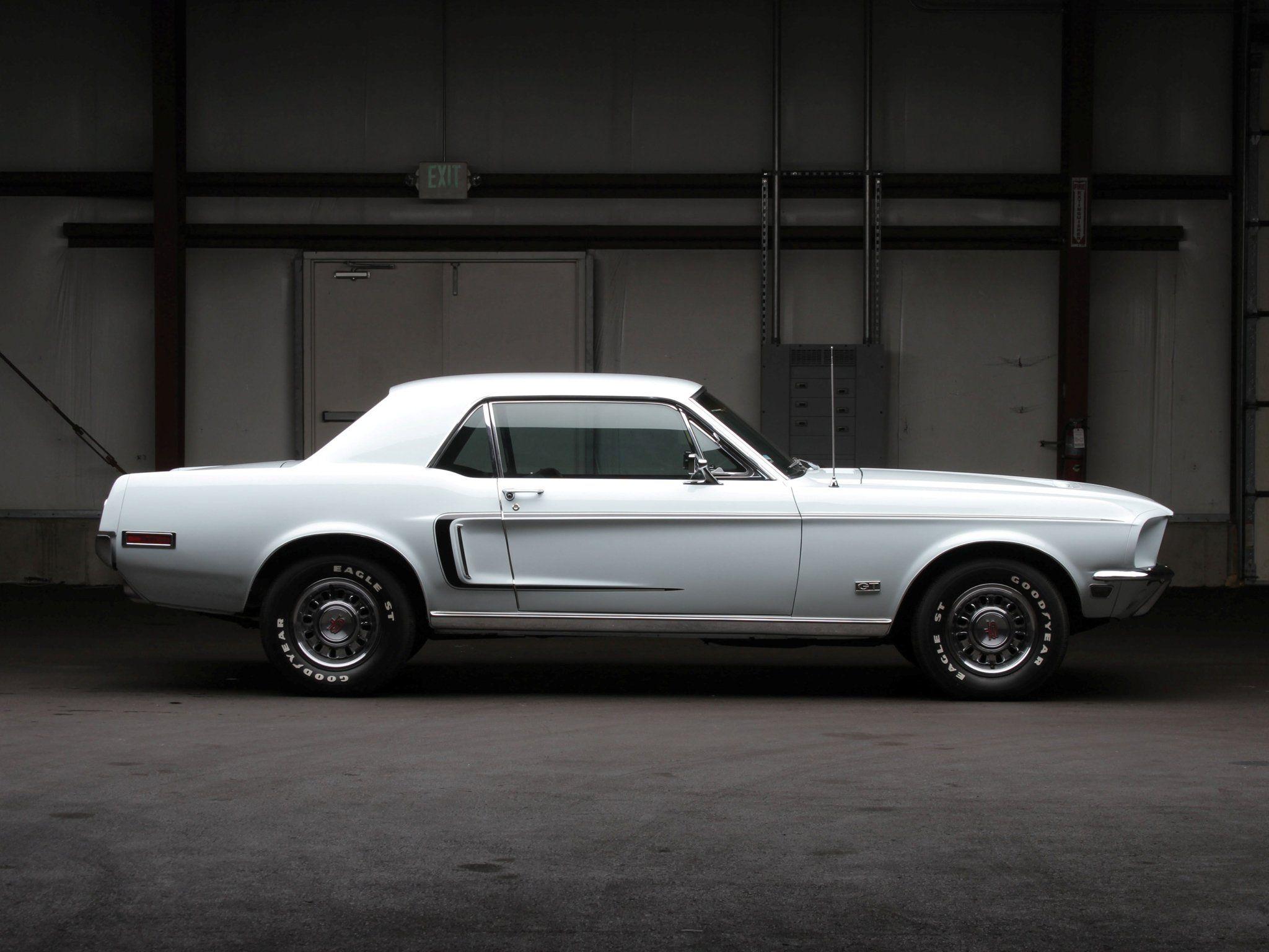 Ford Mustang bianca 1968, 2048x1536 alta risoluzione, Laptop