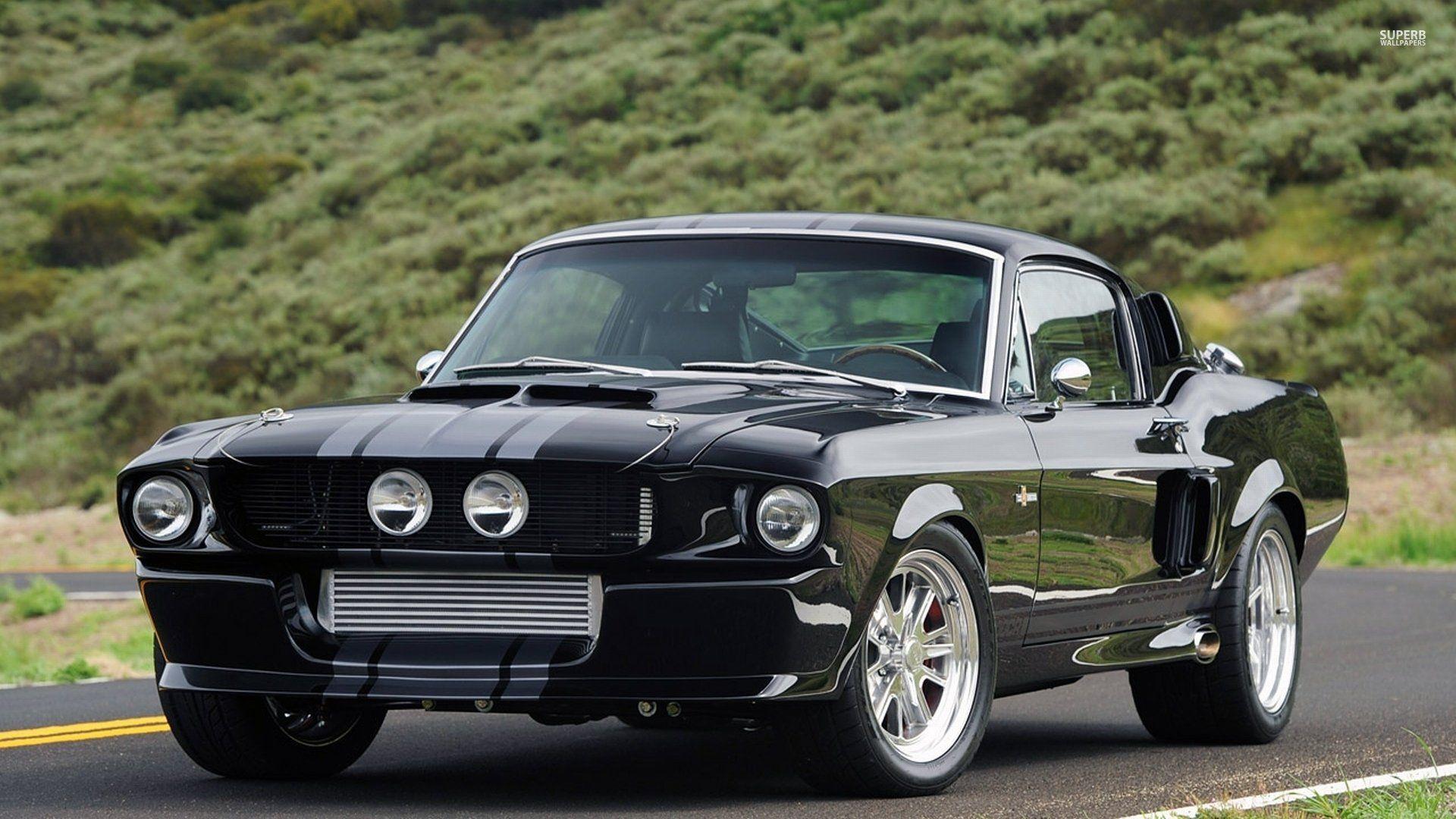 Ford Mustang nera classica, 1920x1080 Full HD, PC