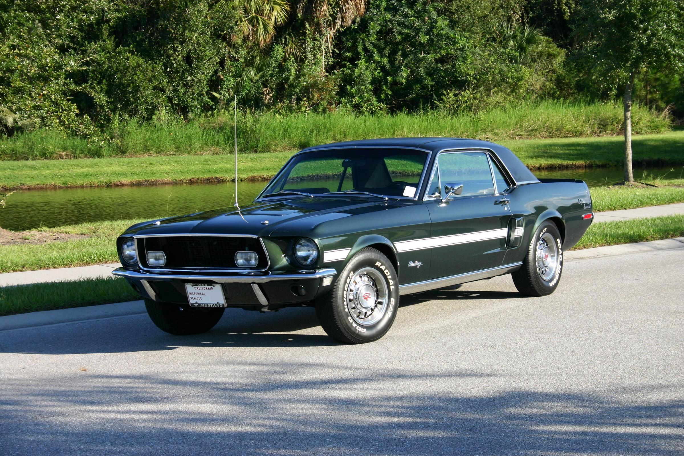 Ford Mustang verde 1968, 2400x1600 Hi-Res, Desktop