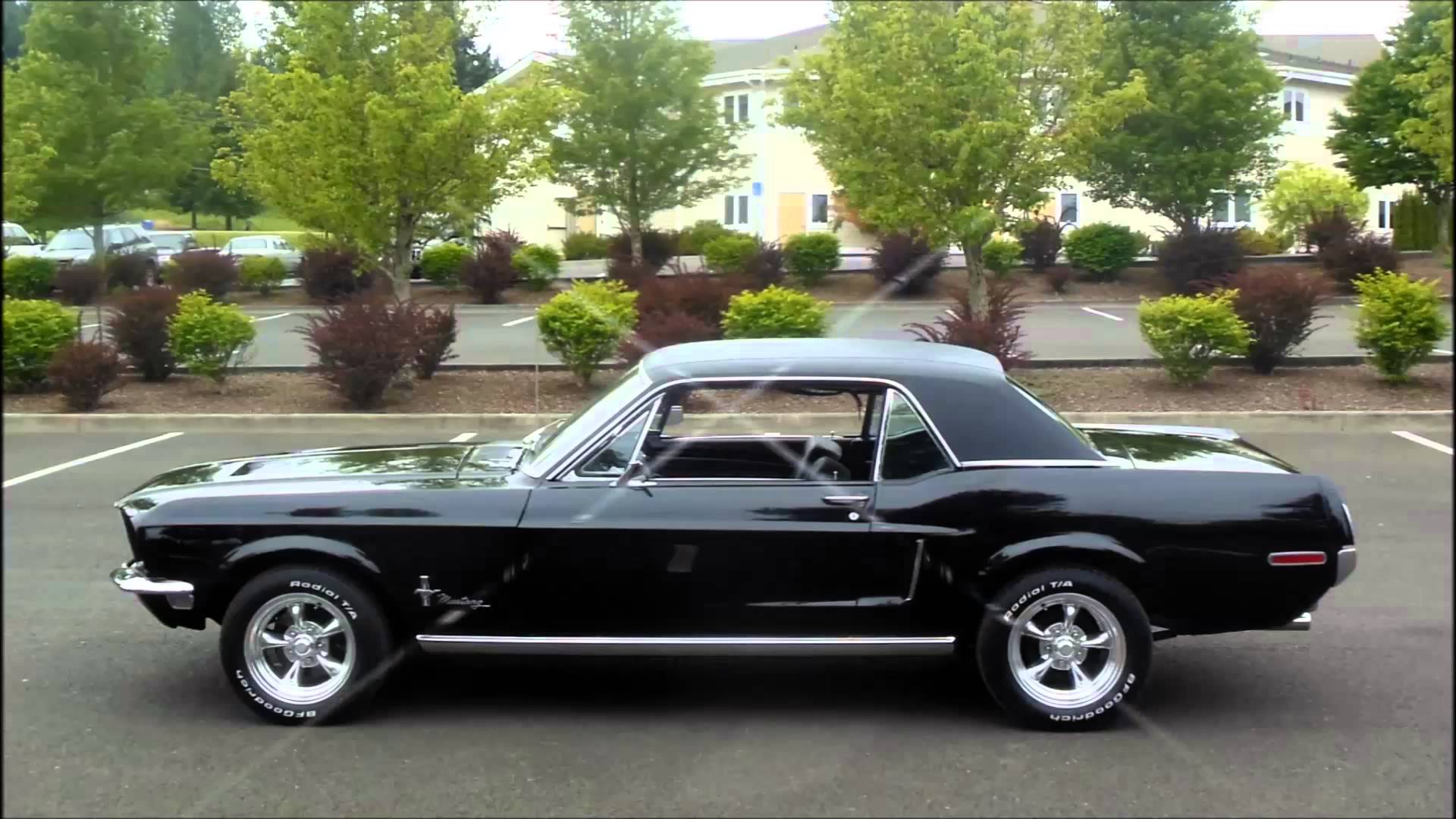 Ford Mustang nera 1968, 1920x1080 Full HD 1080p, PC Desktop