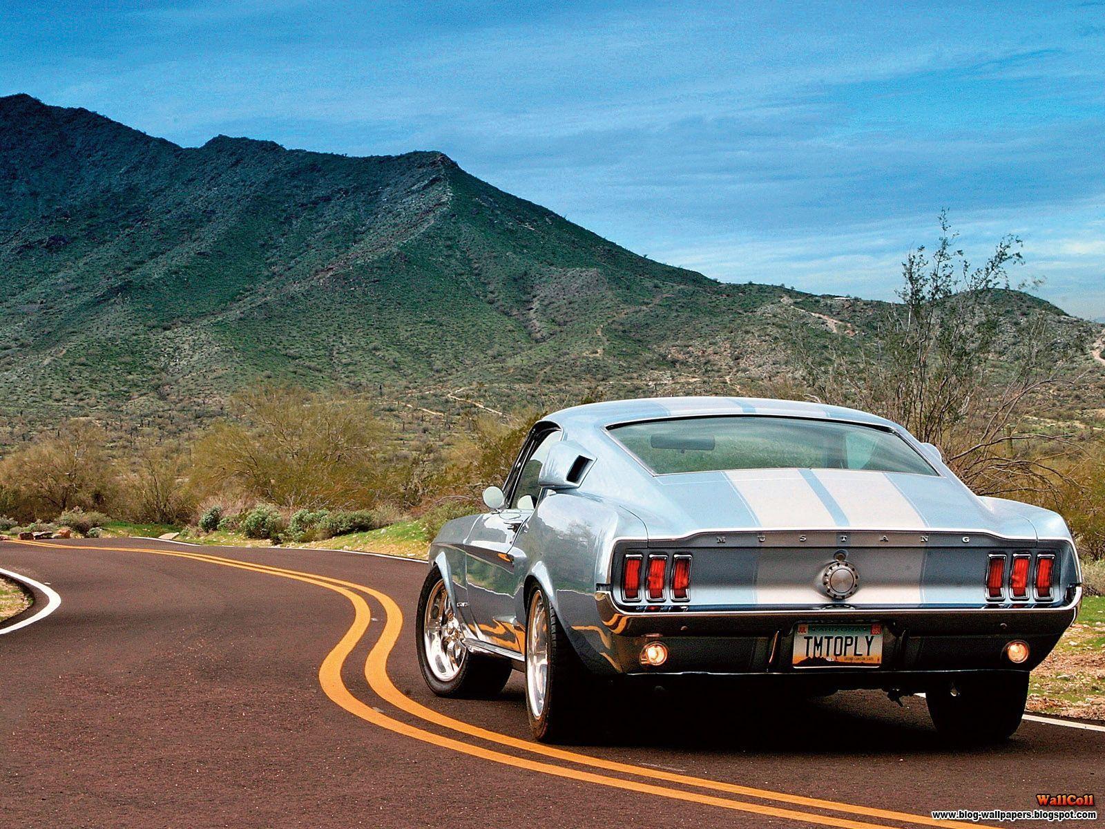 Ford Mustang 1968 su strada, V8, 1600x1200 HD, Laptop