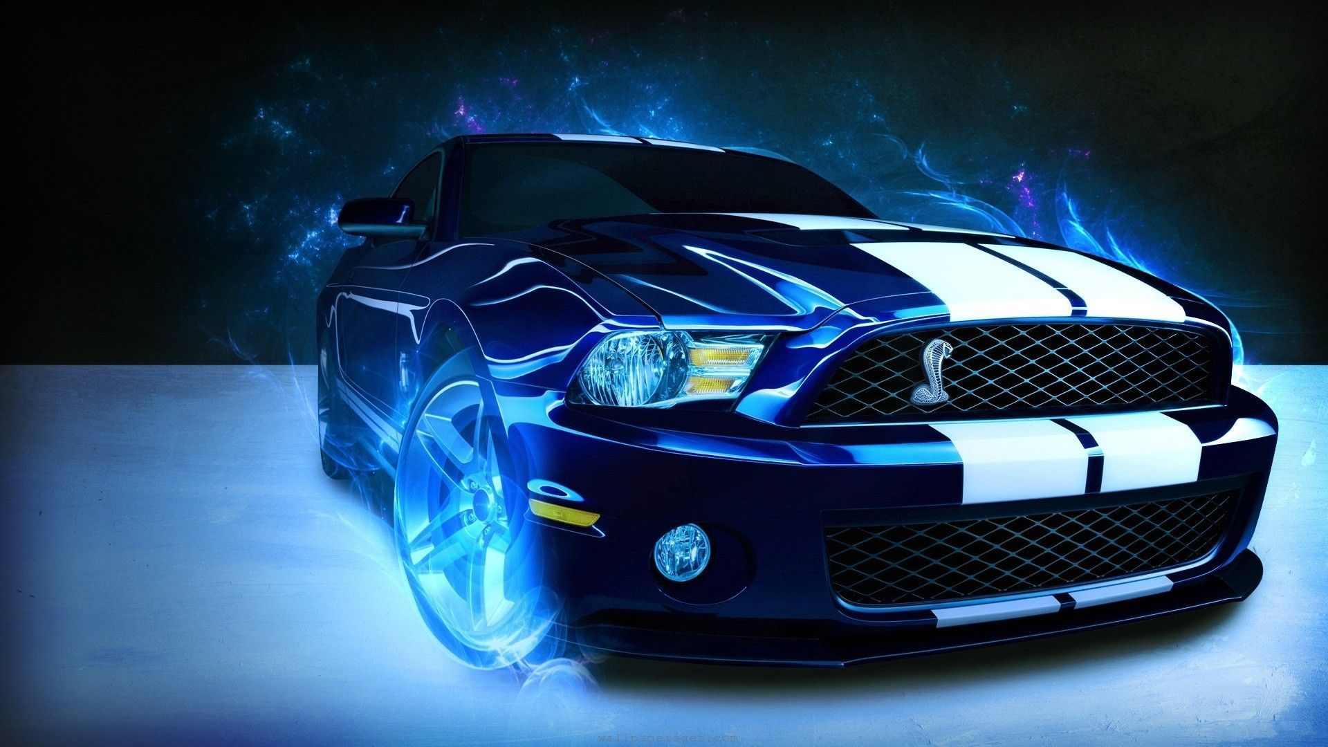 Ford Mustang blu fulmini, 1920x1080 1080p, Desktop