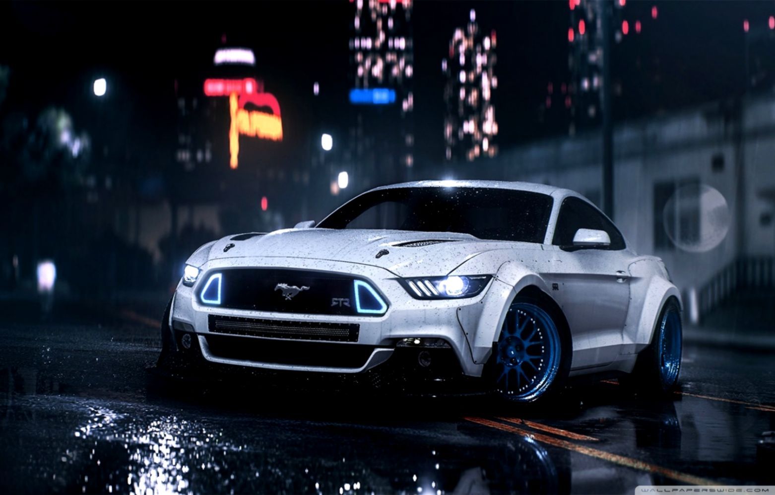 Ford Mustang bianca notturna, 1562x997 720p, MacBook Air