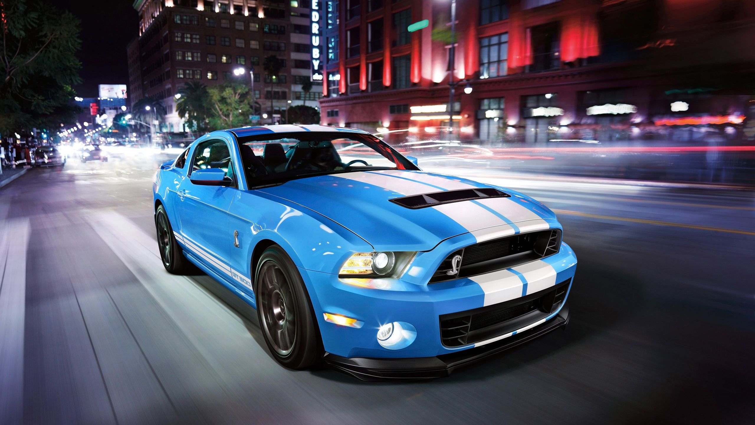 Ford Mustang Shelby blu notte, 2560x1440 2K, Monitor Gaming