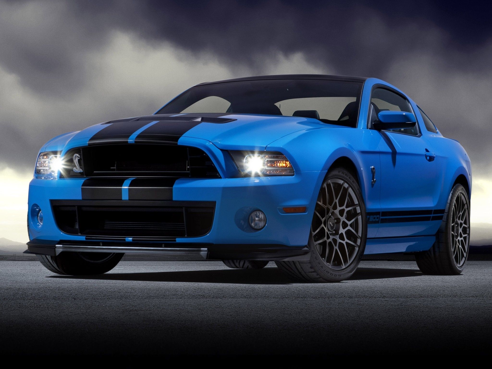Ford Mustang Shelby blu, 2048x1536 alta risoluzione, Desktop