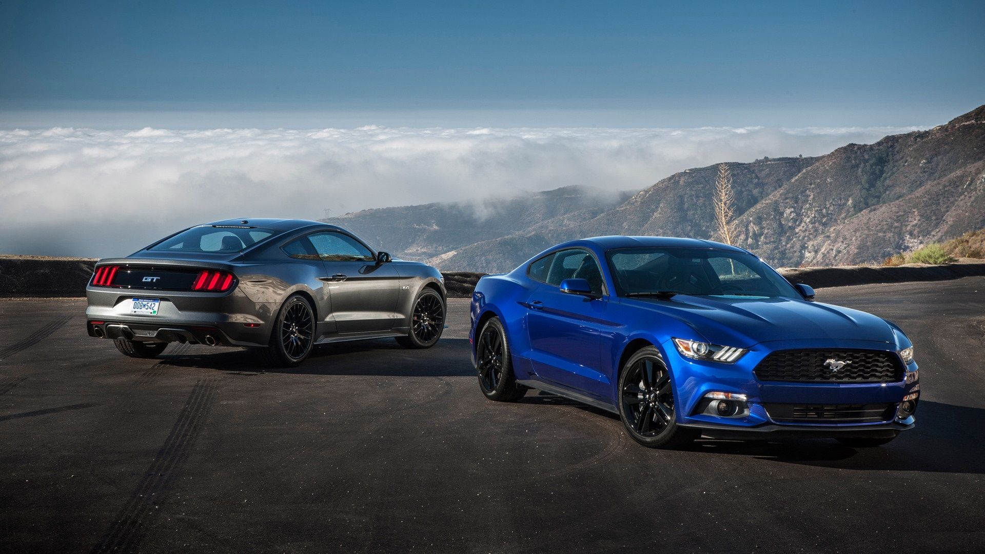 Ford Mustang blu e grigio, 1920x1080 Full HD 1080p, PC