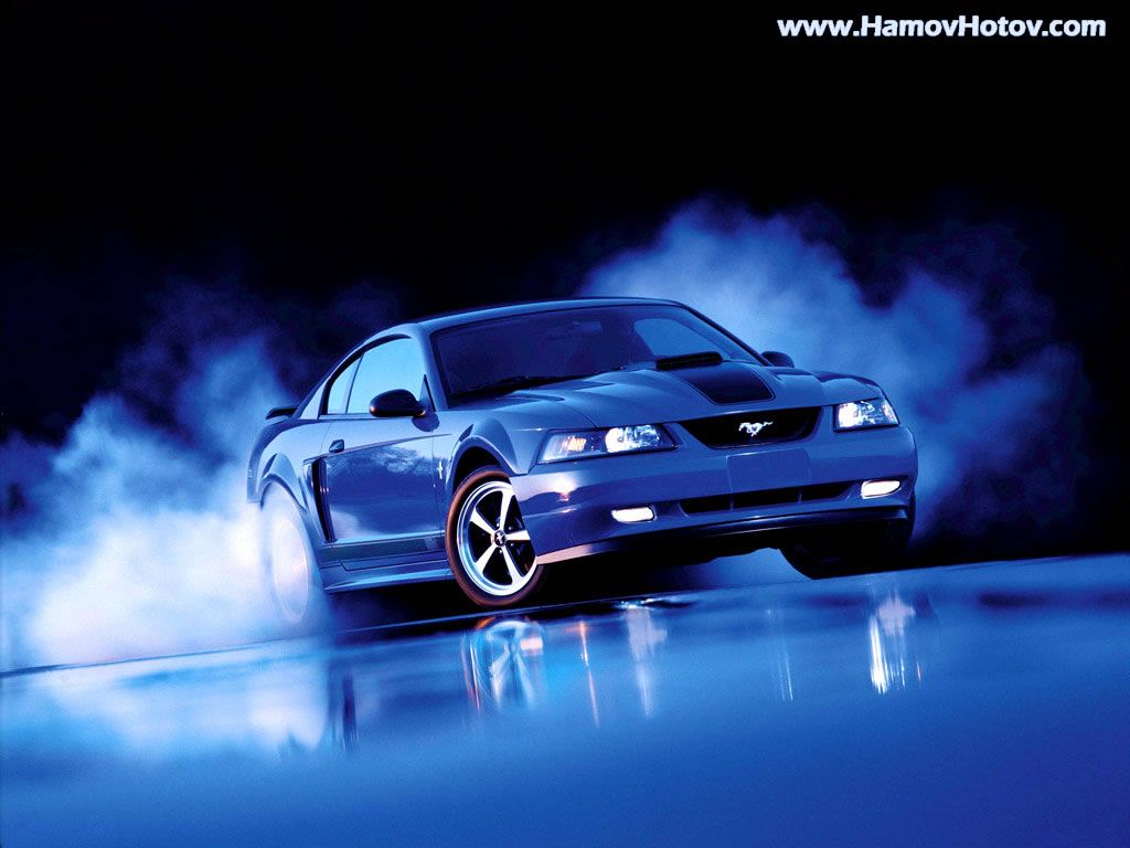 Ford Mustang blu fumo, 1024x768 HD, Laptop