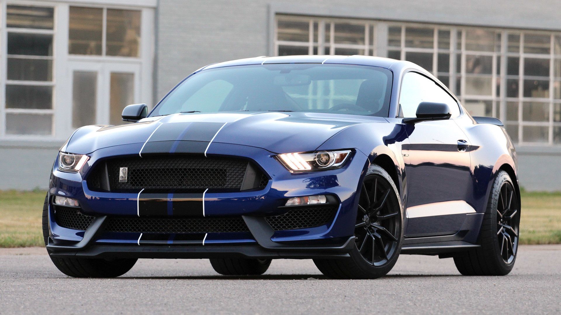 Ford Mustang Shelby GT350 blu, 1920x1080 Full HD, PC Desktop