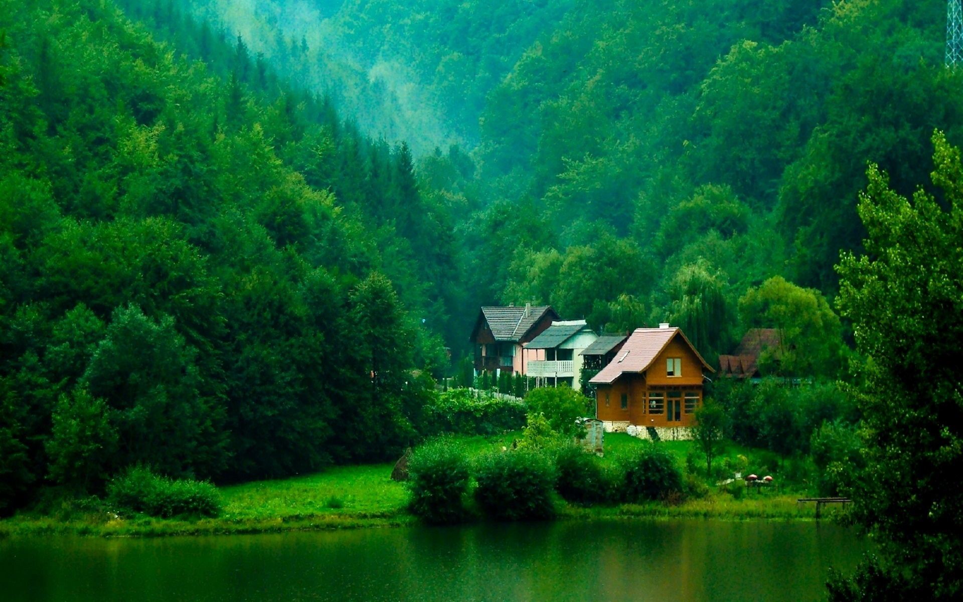 case verde lago colline, 1920x1200 WUXGA, Laptop