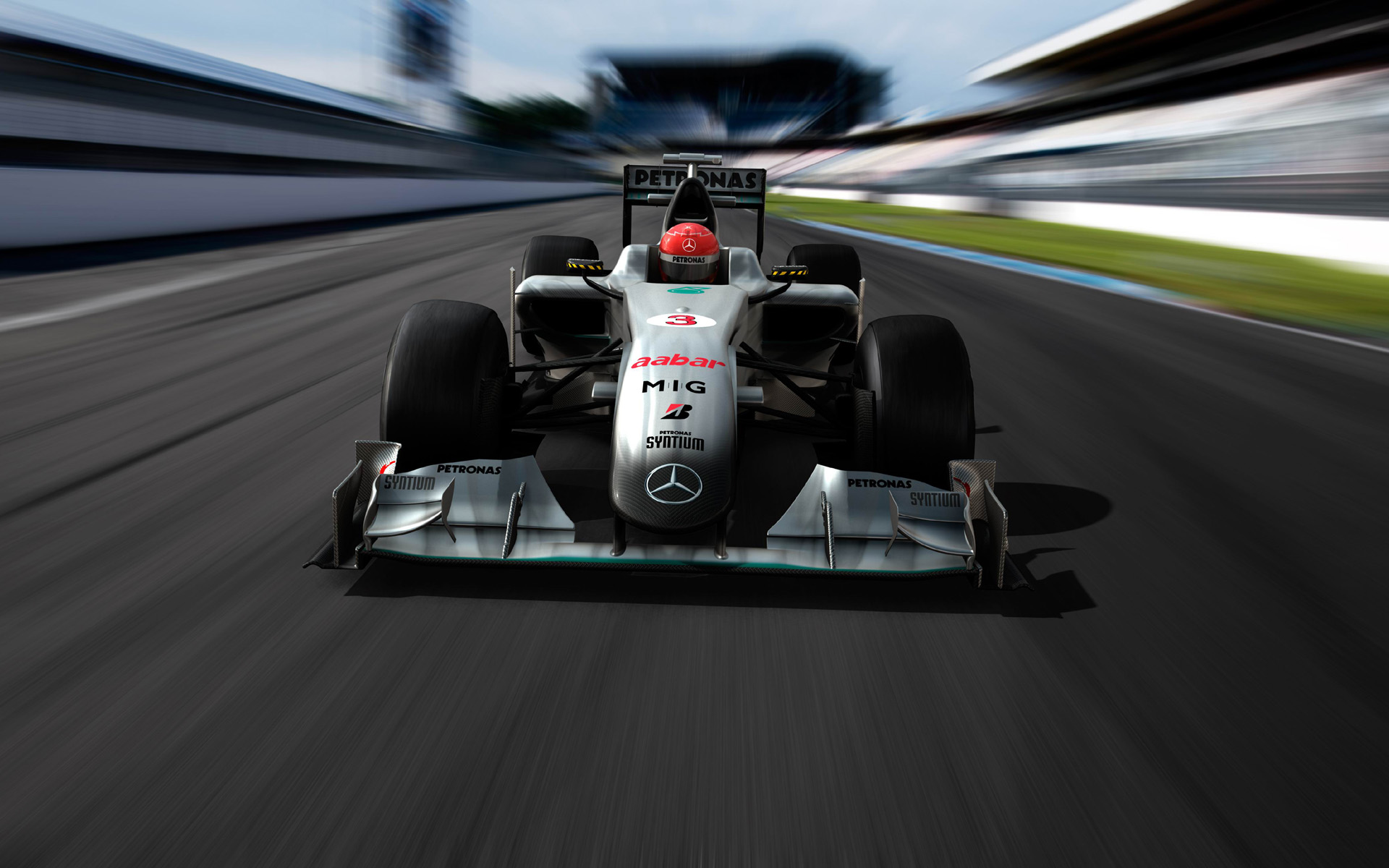 Auto Formula 1 Mercedes pista, 1920x1200 Full HD+ WUXGA, PC Desktop