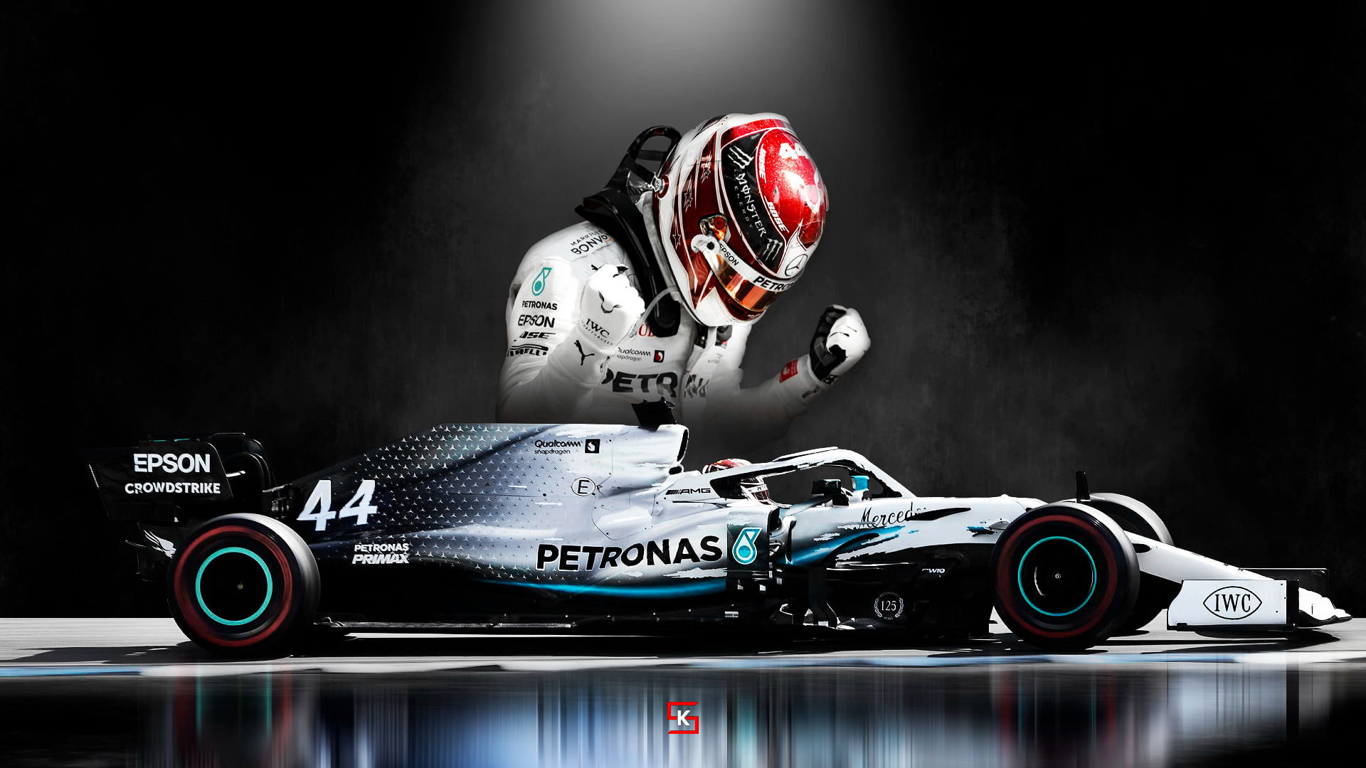 Pilota Mercedes F1 auto, 1920x1080 1080p, PC
