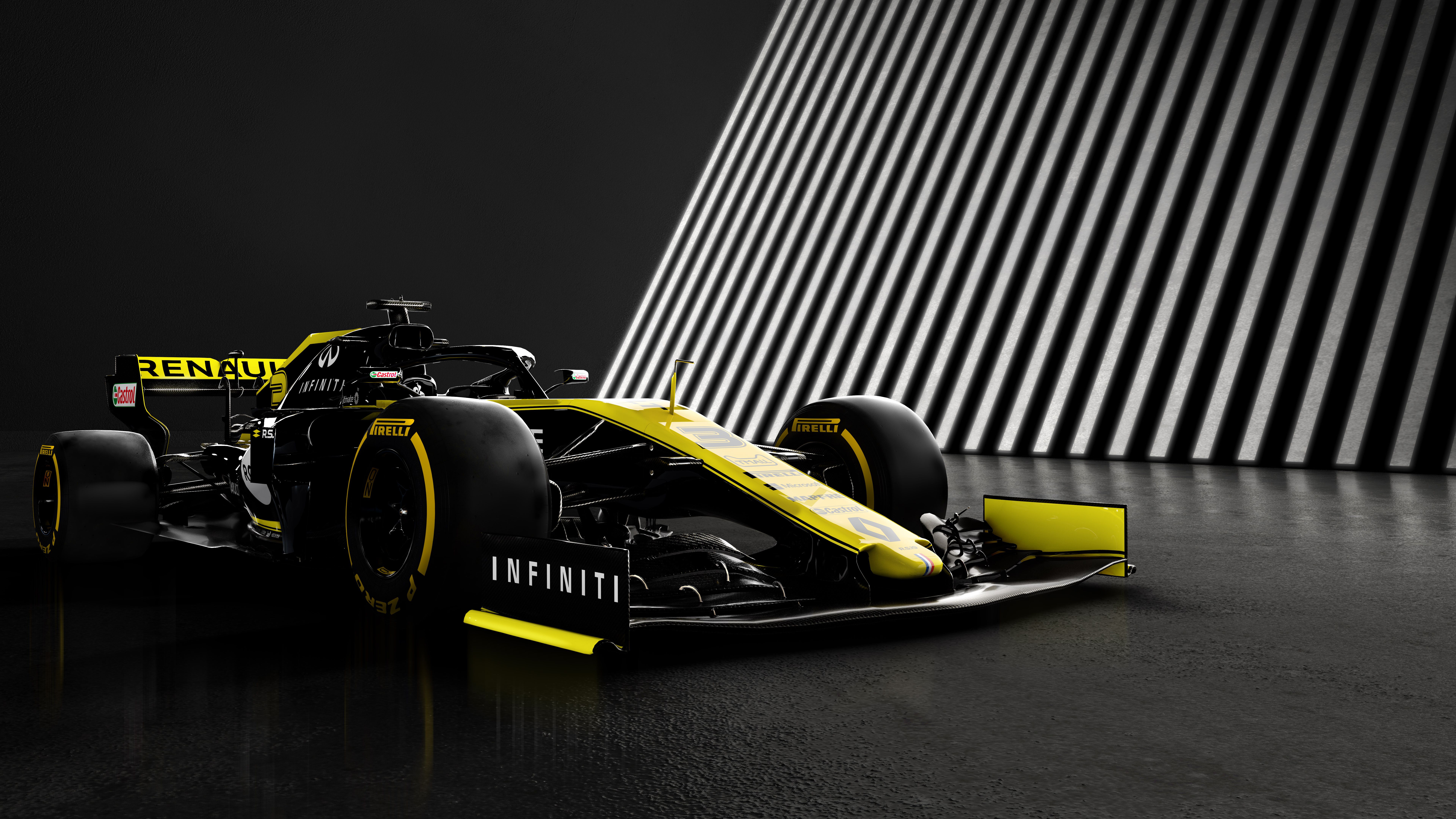 Auto F1 Renault gialla nera, 7680x4320 4K Ultra HD, Smart TV 4K