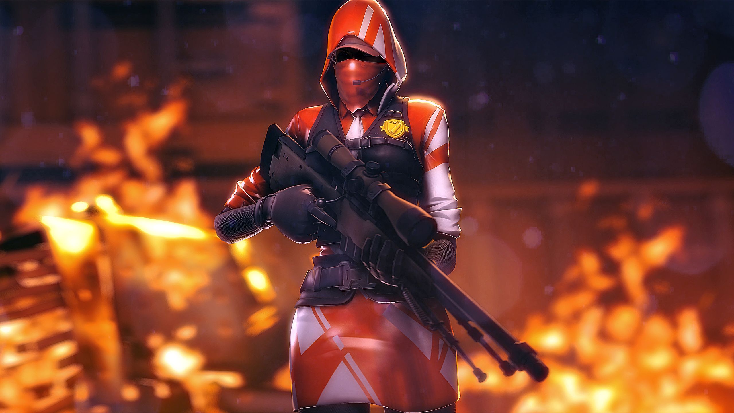 Personaggio Fortnite con fucile, 2560x1440 QHD, Laptop