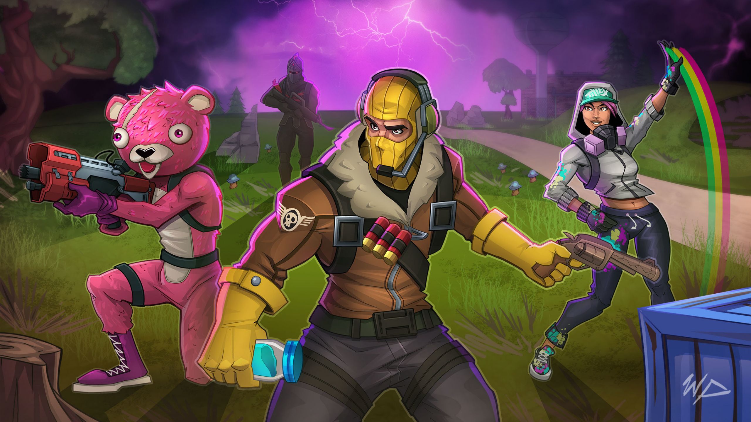 Personaggi Fortnite squadra armi, 2560x1440 2K QHD, Monitor Gaming