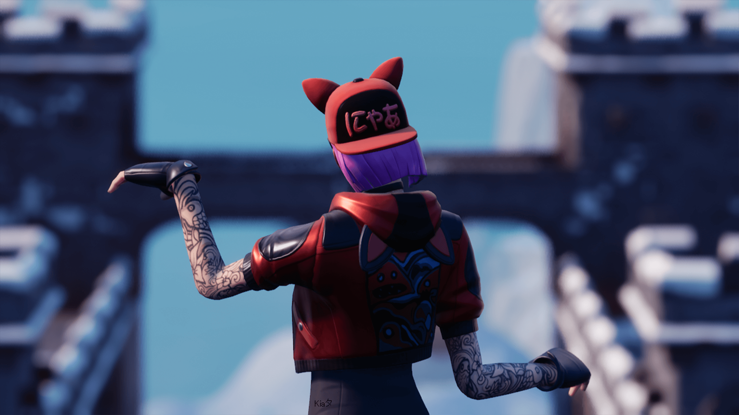 Personaggio Fortnite con maschera gatto, 2560x1440 2K, Desktop